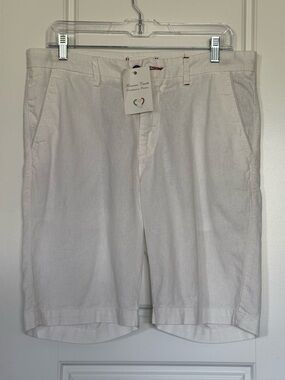 NWT men’s linen cotton blend shorts in white